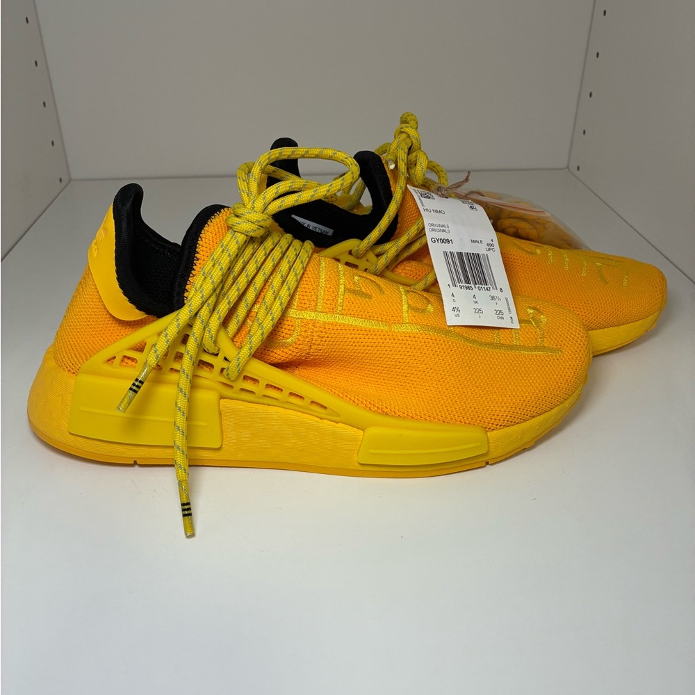 adidas x Pharrell Kids Bright Yellow Sneakers - Picture 2 of 5